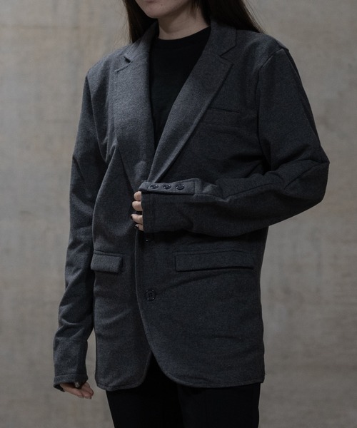JOHN'S CLOSET(ジョンズクローゼット)の「【40I】両面起毛 シングルテーラードジャケット(テーラードジャケット・メンズ・グレー/カーキ/チャコールグレー/ブラック・MEDIUM/LARGE)」の12枚目の写真