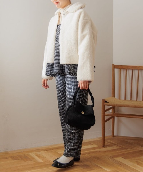 flower（フラワー）の「コンフィファーコート2（ノーカラーコート・レディース・アイボリー/ベージュ・FREE）」の8枚目の写真