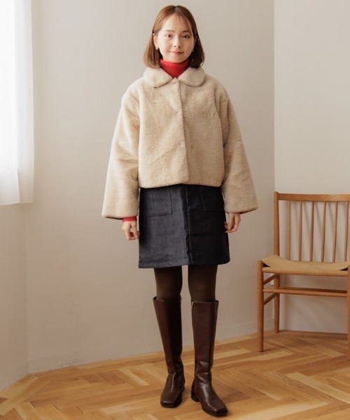 flower（フラワー）の「コンフィファーコート2（ノーカラーコート・レディース・アイボリー/ベージュ・FREE）」の11枚目の写真