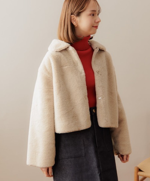 flower（フラワー）の「コンフィファーコート2（ノーカラーコート・レディース・アイボリー/ベージュ・FREE）」の13枚目の写真