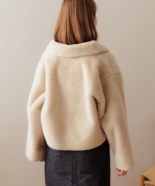 flower（フラワー）の「コンフィファーコート2（ノーカラーコート・レディース・アイボリー/ベージュ・FREE）」の14枚目の写真