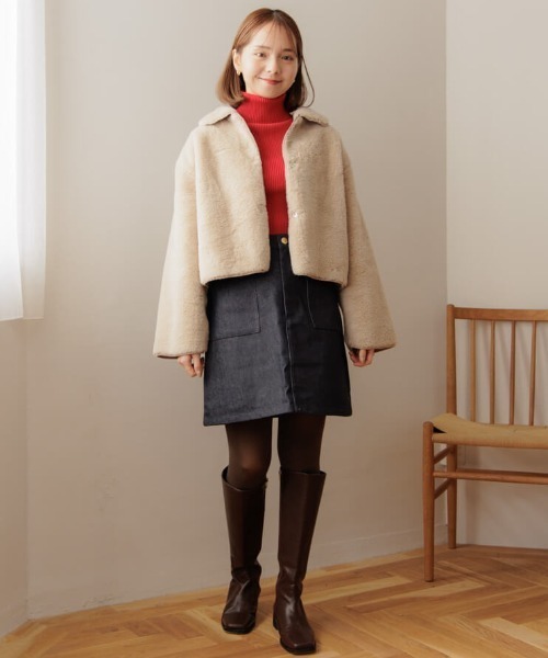 flower（フラワー）の「コンフィファーコート2（ノーカラーコート・レディース・アイボリー/ベージュ・FREE）」の15枚目の写真