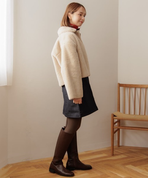 flower（フラワー）の「コンフィファーコート2（ノーカラーコート・レディース・アイボリー/ベージュ・FREE）」の16枚目の写真