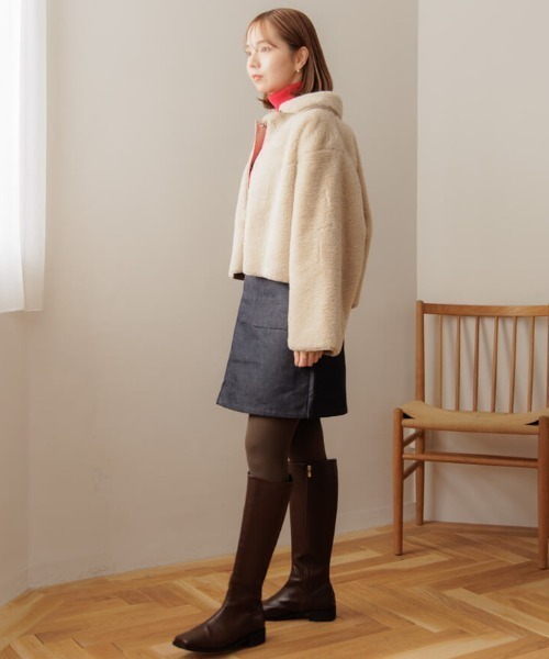 flower（フラワー）の「コンフィファーコート2（ノーカラーコート・レディース・アイボリー/ベージュ・FREE）」の18枚目の写真