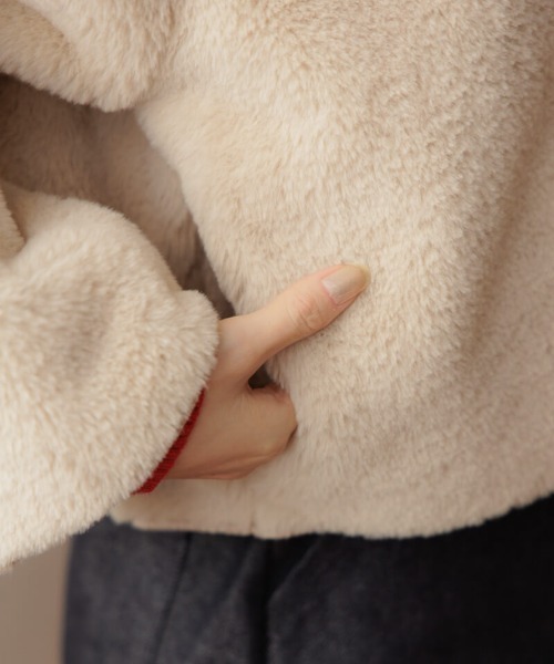 flower（フラワー）の「コンフィファーコート2（ノーカラーコート・レディース・アイボリー/ベージュ・FREE）」の21枚目の写真