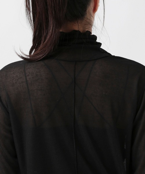 BAYFLOW（ベイフロー）の「シアーハイネックＴ（Tシャツ/カットソー・レディース・オフホワイト/グレー/ブラック・FREE）」の17枚目の写真