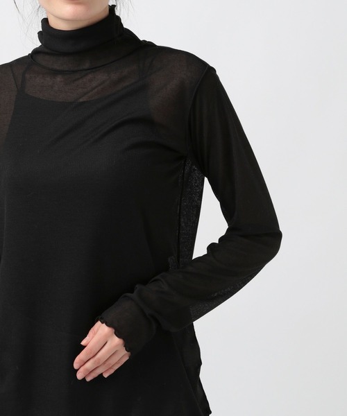 BAYFLOW（ベイフロー）の「シアーハイネックＴ（Tシャツ/カットソー・レディース・オフホワイト/グレー/ブラック・FREE）」の19枚目の写真