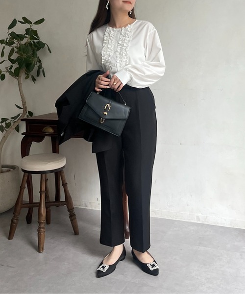 prose verse(プロズヴェール)の「フロントダブルフリルブラウス(シャツ/ブラウス・レディース・オフホワイト・LARGE/MEDIUM)」の8枚目の写真