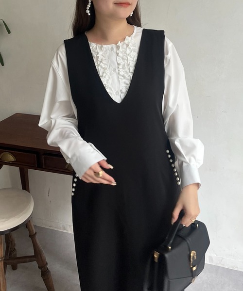 prose verse(プロズヴェール)の「フロントダブルフリルブラウス(シャツ/ブラウス・レディース・オフホワイト・LARGE/MEDIUM)」の13枚目の写真