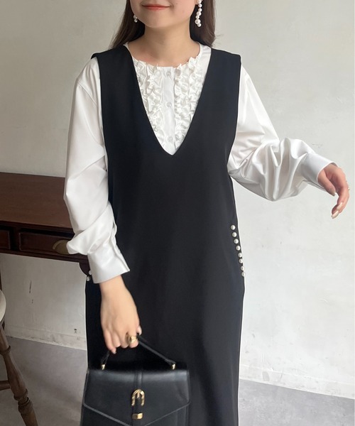 prose verse(プロズヴェール)の「フロントダブルフリルブラウス(シャツ/ブラウス・レディース・オフホワイト・LARGE/MEDIUM)」の14枚目の写真