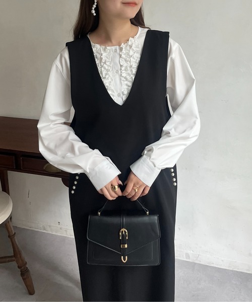 prose verse(プロズヴェール)の「フロントダブルフリルブラウス(シャツ/ブラウス・レディース・オフホワイト・LARGE/MEDIUM)」の15枚目の写真