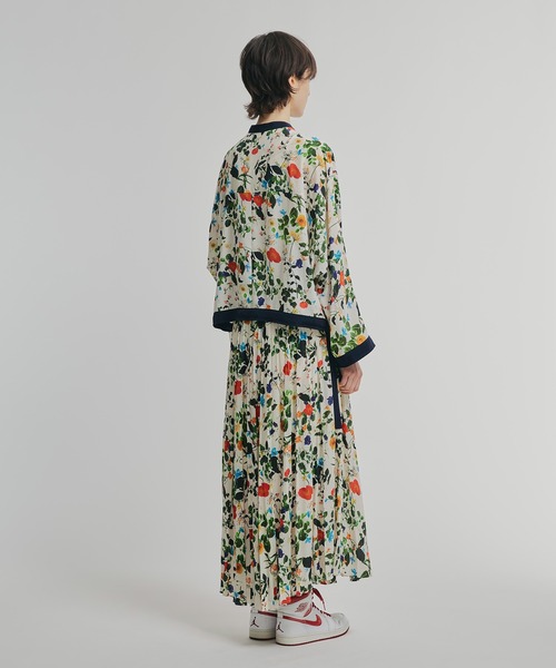 NOISE MAKER（ノイズメーカー）の「ボタニカルプリーツロングスカート【MADE IN JAPAN】（スカート・レディース・ブラック/オフホワイト・36/38）」の13枚目の写真