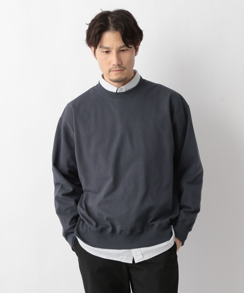 GLOBAL WORK（グローバルワーク）の「乾きやすいスウェット長袖/M/975730（スウェット・メンズ・チャコールグレー/オフホワイト/サックスブルー/ブルー/ホワイト系その他2・SMALL/MEDIUM/LARGE/X-LARGE）」の4枚目の写真