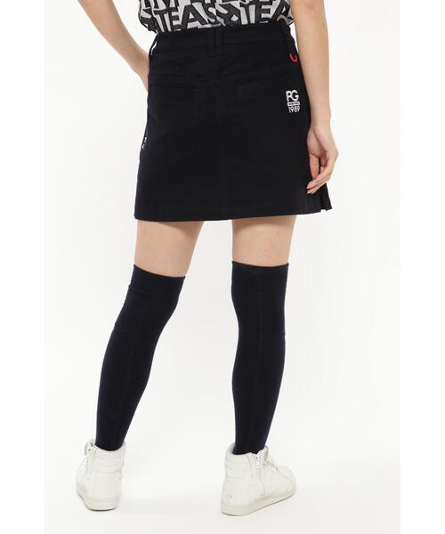 PEARLY GATES】コットンストレッチ ツイル 表ピーチ 5ポケットスカート