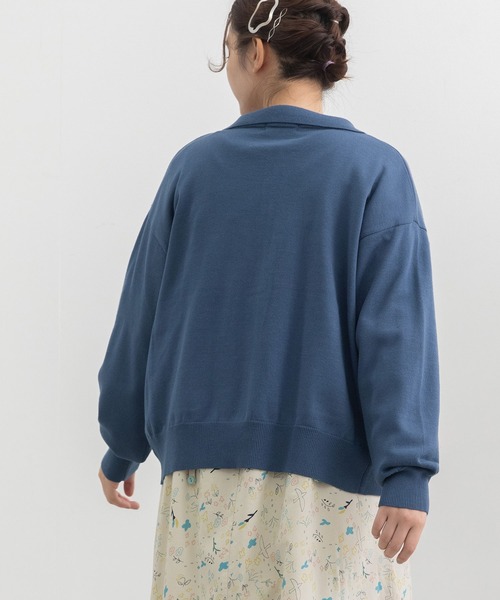 POU DOU DOU（プードゥドゥ）の「襟付きカーディガン（カーディガン/ボレロ・レディース・ブラック/ブルー/ベージュ・3）」の18枚目の写真