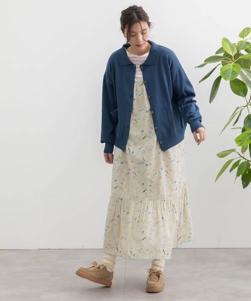 POU DOU DOU（プードゥドゥ）の「襟付きカーディガン（カーディガン/ボレロ・レディース・ブラック/ブルー/ベージュ・3）」の15枚目の写真