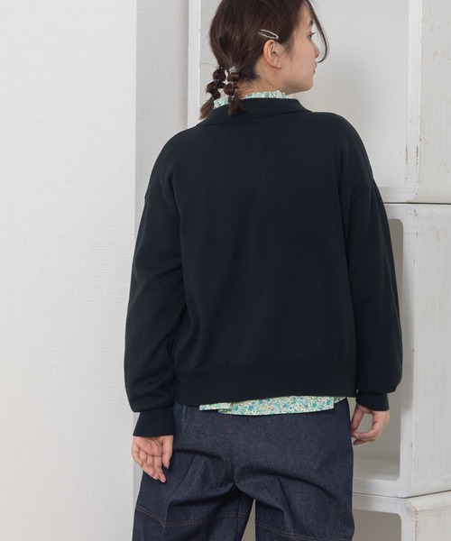 POU DOU DOU（プードゥドゥ）の「襟付きカーディガン（カーディガン/ボレロ・レディース・ブラック/ブルー/ベージュ・3）」の10枚目の写真