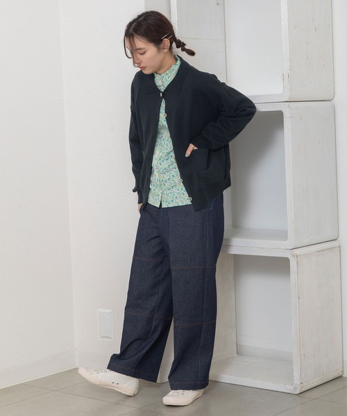 POU DOU DOU（プードゥドゥ）の「襟付きカーディガン（カーディガン/ボレロ・レディース・ブラック/ブルー/ベージュ・3）」の19枚目の写真