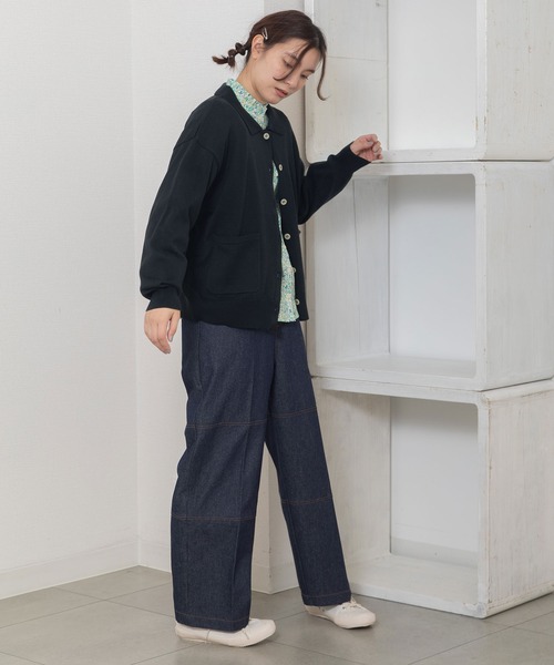 POU DOU DOU（プードゥドゥ）の「襟付きカーディガン（カーディガン/ボレロ・レディース・ブラック/ブルー/ベージュ・3）」の14枚目の写真