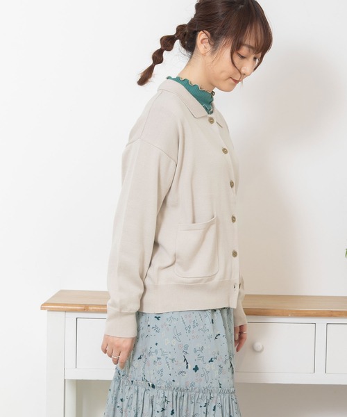 POU DOU DOU（プードゥドゥ）の「襟付きカーディガン（カーディガン/ボレロ・レディース・ブラック/ブルー/ベージュ・3）」の12枚目の写真