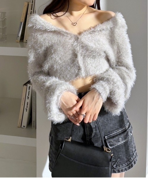 Heather（ヘザー）の「セーラーニットカーディガン 105016