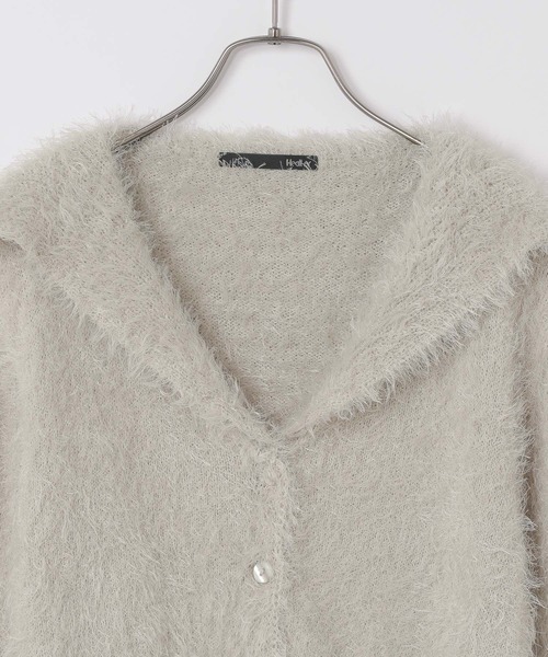 Heather(ヘザー)の「セーラーニットカーディガン 105016(カーディガン/ボレロ・レディース・ピンク/オフホワイト/グレー・FREE)」の5枚目の写真