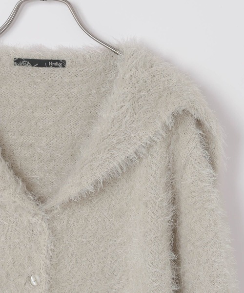 Heather(ヘザー)の「セーラーニットカーディガン 105016(カーディガン/ボレロ・レディース・ピンク/オフホワイト/グレー・FREE)」の6枚目の写真