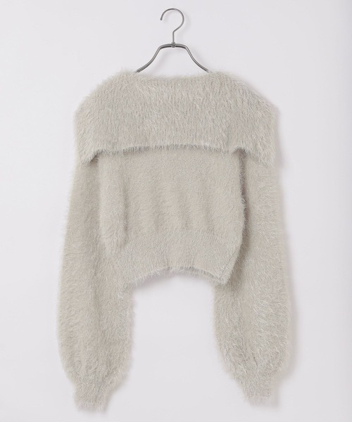 Heather(ヘザー)の「セーラーニットカーディガン 105016(カーディガン/ボレロ・レディース・ピンク/オフホワイト/グレー・FREE)」の10枚目の写真