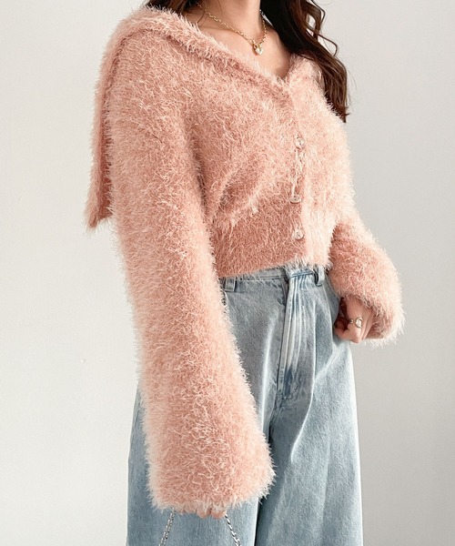 Heather(ヘザー)の「セーラーニットカーディガン 105016(カーディガン/ボレロ・レディース・ピンク/オフホワイト/グレー・FREE)」の22枚目の写真