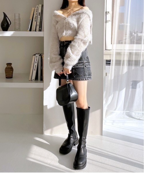 Heather(ヘザー)の「セーラーニットカーディガン 105016(カーディガン/ボレロ・レディース・ピンク/オフホワイト/グレー・FREE)」の17枚目の写真