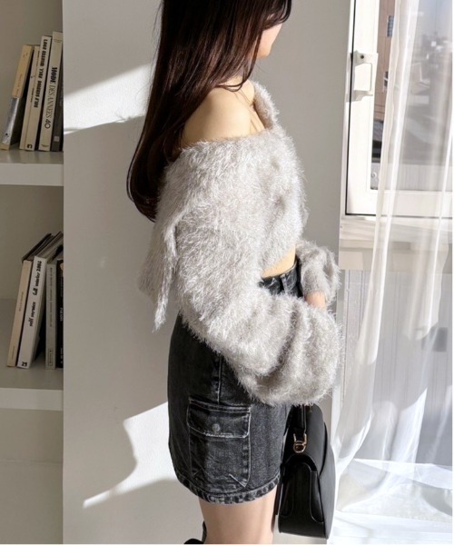 Heather(ヘザー)の「セーラーニットカーディガン 105016(カーディガン/ボレロ・レディース・ピンク/オフホワイト/グレー・FREE)」の15枚目の写真