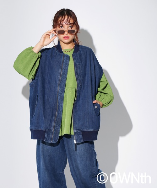 OWNth(オンス)の「ジャガードペプラムトップス(Tシャツ/カットソー・レディース・ブラック/ライトグリーン・P/R)」の20枚目の写真