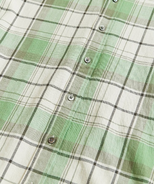 シンゾーン Shinzone CHECK DADDY SHIRT チェックダディシャツ ブラウス ボタンダウン 長袖 レギュラーカラー P0 ライトグレー 黒 THE SHINZONE（ザ シンゾーン）の「CHECK DADDY SHIRT