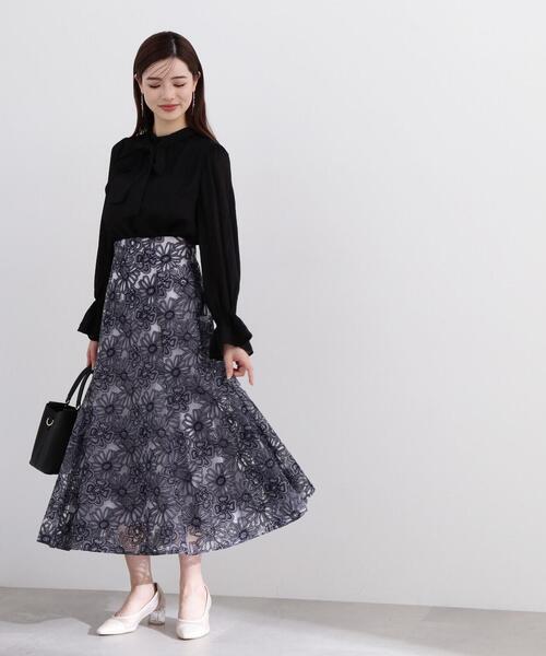 PROPORTION BODY DRESSING（プロポーションボディドレッシング）の「＜Ｅ＞リボンボウタイ楊柳シャーリングブラウス / 1214117301（シャツ/ブラウス・レディース・ホワイト系その他/ピンク/ブラック・SMALL/MEDIUM）」の11枚目の写真