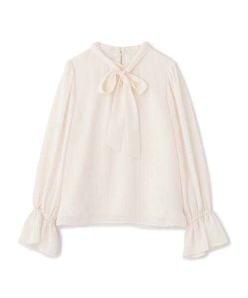 PROPORTION BODY DRESSING（プロポーションボディドレッシング）の「＜Ｅ＞リボンボウタイ楊柳シャーリングブラウス / 1214117301（シャツ/ブラウス・レディース・ホワイト系その他/ピンク/ブラック・SMALL/MEDIUM）」の15枚目の写真