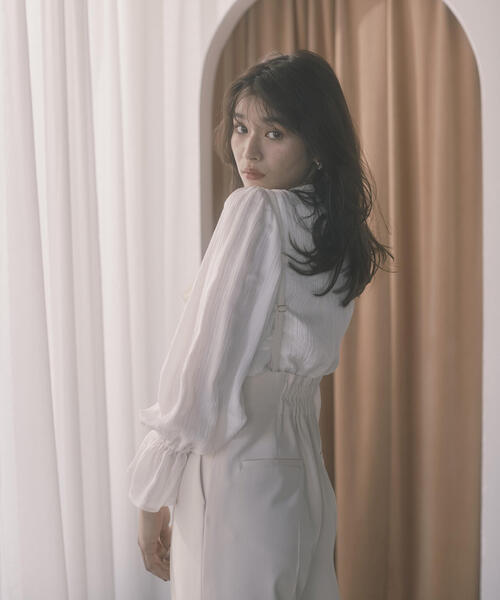 PROPORTION BODY DRESSING（プロポーションボディドレッシング）の「＜Ｅ＞リボンボウタイ楊柳シャーリングブラウス / 1214117301（シャツ/ブラウス・レディース・ホワイト系その他/ピンク/ブラック・SMALL/MEDIUM）」の19枚目の写真