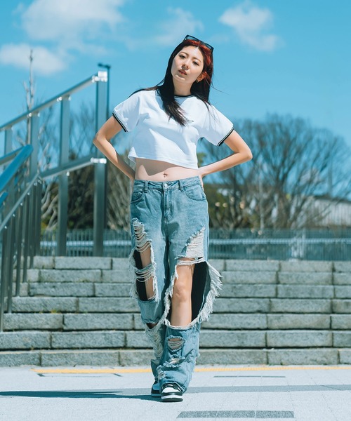 Subciety（サブサエティ）の「SEED STITCH TEE【WOMENS】（Tシャツ/カットソー・レディース・ネイビー/ホワイト/グリーン/ブラック・FREE/X-SMALL）」の17枚目の写真
