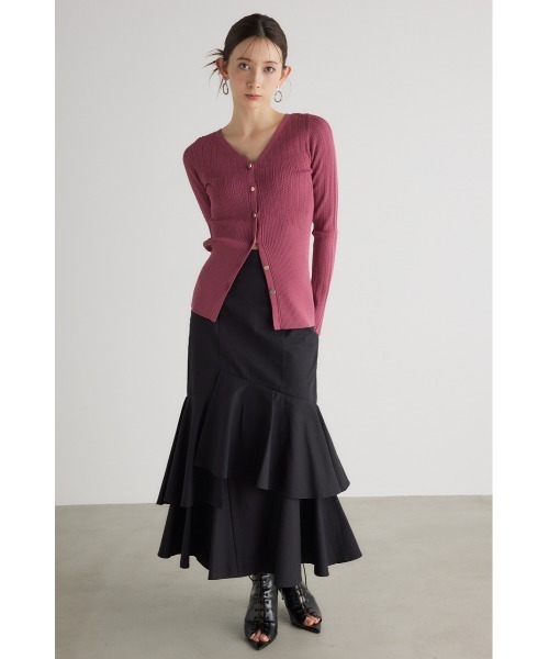 rienda(リエンダ)の「シアーストライプニットトップス 春服(ニット/セーター・レディース・ブラック/スモークピンク/パープル/ホワイト・FREE)」の18枚目の写真