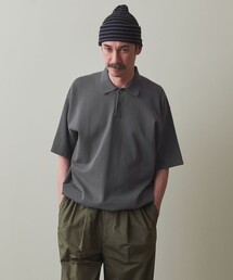 Steven Alan＞ 60ハイツイスト ショートスリーブ ニット ポロシャツ