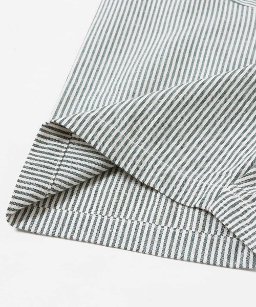 KRIFF MAYER（クリフメイヤー）の「ストライプオープンカラーシャツ（シャツ/ブラウス・メンズ・チャコール/ベージュ/グリーン・MEDIUM/LARGE/X-LARGE）」の14枚目の写真