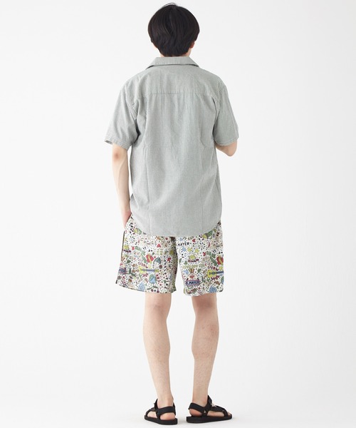 KRIFF MAYER（クリフメイヤー）の「ストライプオープンカラーシャツ（シャツ/ブラウス・メンズ・チャコール/ベージュ/グリーン・MEDIUM/LARGE/X-LARGE）」の8枚目の写真