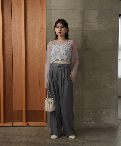 セール】tulle bustier set sheer tops / チュールビスチェセット