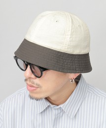 Basiquenti（ベーシックエンティ）の「麻混（コットンリネン） 2トーン メトロハット（ハット）」