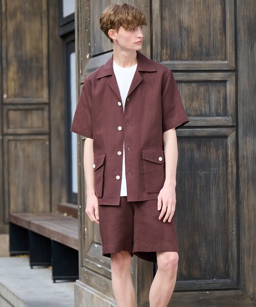 DRESSTERIOR（ドレステリア）の「◆【セットアップ可】リネンイージーハーフパンツ（その他パンツ・メンズ・ブラック/ベージュ/ブラウン系その他・85/82/79/76）」の9枚目の写真