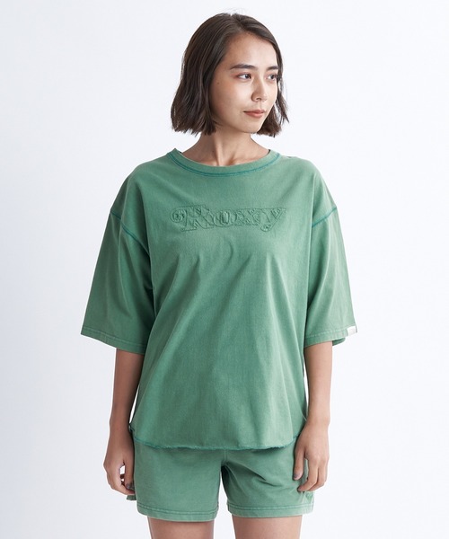 ROXY(ロキシー)の「COLORS TEE/ロキシーオーバーサイズ半袖Tシャツ(Tシャツ/カットソー・レディース・バーガンディー/グリーン/インディゴブルー/ベージュ・LARGE/MEDIUM/SMALL)」の7枚目の写真