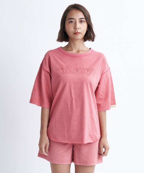 ROXY(ロキシー)の「COLORS TEE/ロキシーオーバーサイズ半袖Tシャツ(Tシャツ/カットソー・レディース・バーガンディー/グリーン/インディゴブルー/ベージュ・LARGE/MEDIUM/SMALL)」の6枚目の写真
