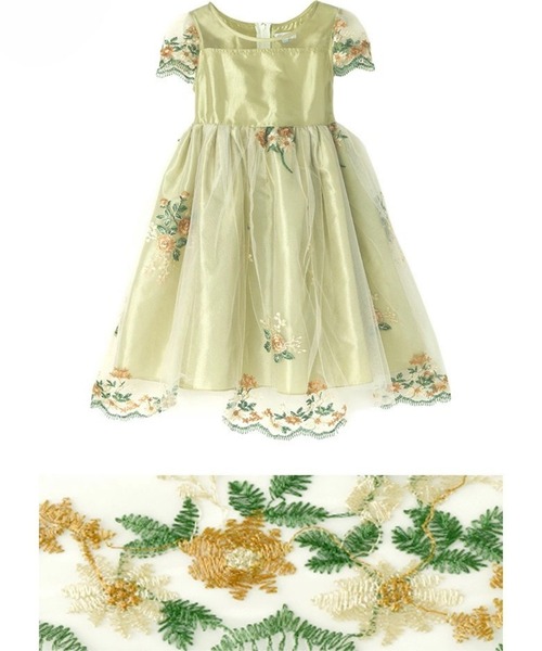 Catherine Cottage（キャサリンコテージ）の「チュールレースフェアリードレス（ドレス・キッズ・ベージュ/モスグリーン/ライラック・130/120/110/140）」の8枚目の写真