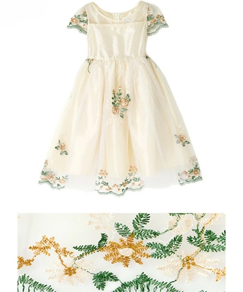 Catherine Cottage（キャサリンコテージ）の「チュールレースフェアリードレス（ドレス・キッズ・ベージュ/モスグリーン/ライラック・130/120/110/140）」の10枚目の写真