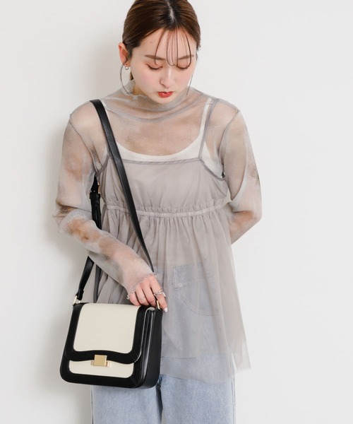 SENSE OF PLACE by URBAN RESEARCH（センスオブプレイスバイアーバンリサーチ）の「バイカラーショルダーバッグ（ショルダーバッグ・レディース・ブラック/ライトブラウン・ONE）」の11枚目の写真