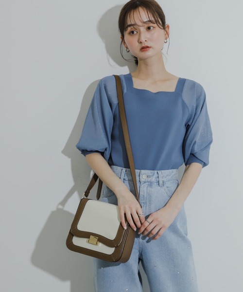 SENSE OF PLACE by URBAN RESEARCH（センスオブプレイスバイアーバンリサーチ）の「バイカラーショルダーバッグ（ショルダーバッグ・レディース・ブラック/ライトブラウン・ONE）」の14枚目の写真